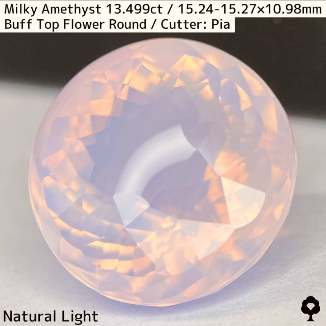 Milky Amethyst 13.499ct / Buff Top Flower 