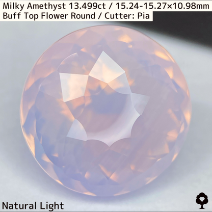 Milky Amethyst 13.499ct / Buff Top Flower