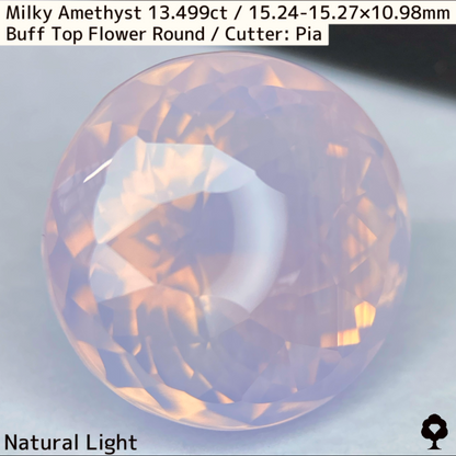 Milky Amethyst 13.499ct / Buff Top Flower 