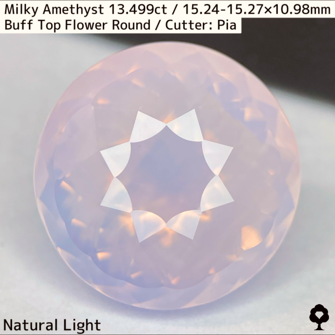 Milky Amethyst 13.499ct / Buff Top Flower