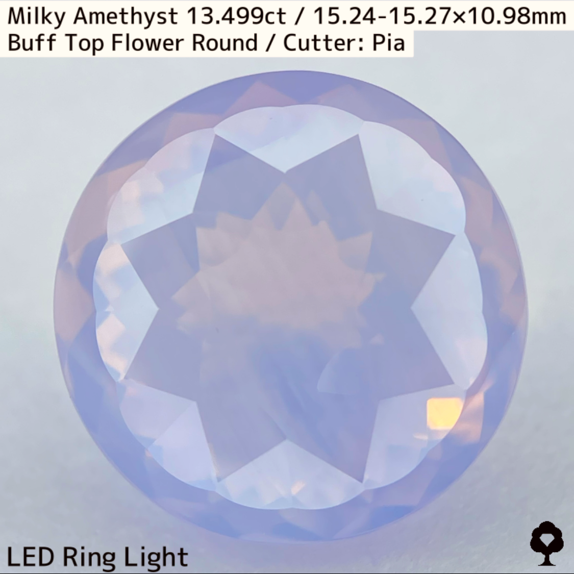 Milky Amethyst 13.499ct / Buff Top Flower 