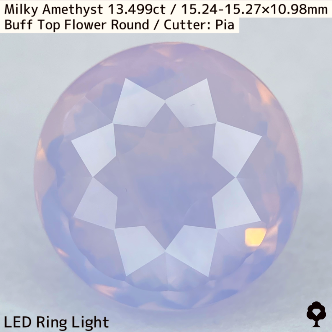 Milky Amethyst 13.499ct / Buff Top Flower