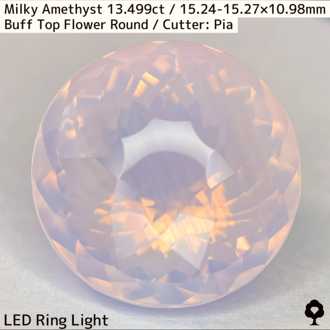 Milky Amethyst 13.499ct / Buff Top Flower