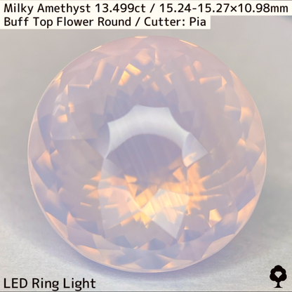 Milky Amethyst 13.499ct / Buff Top Flower 