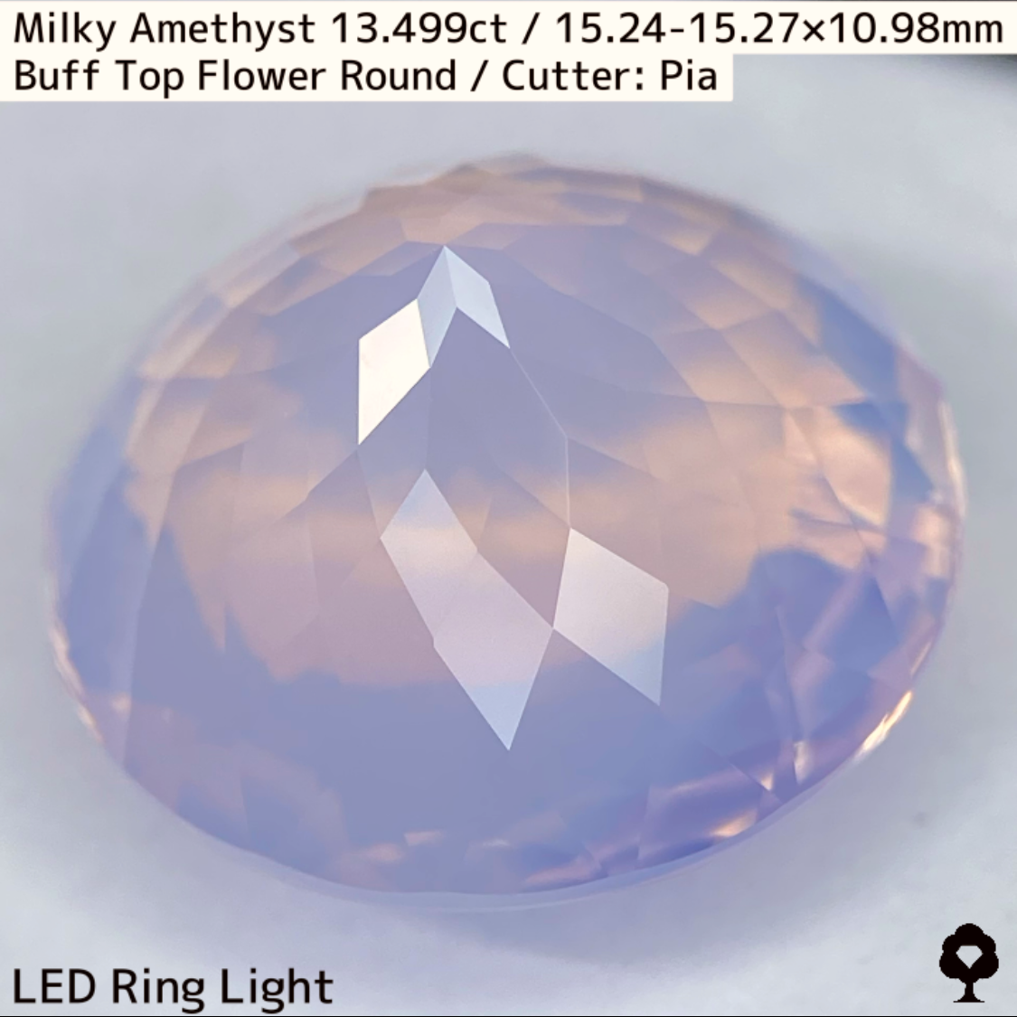 Milky Amethyst 13.499ct / Buff Top Flower 