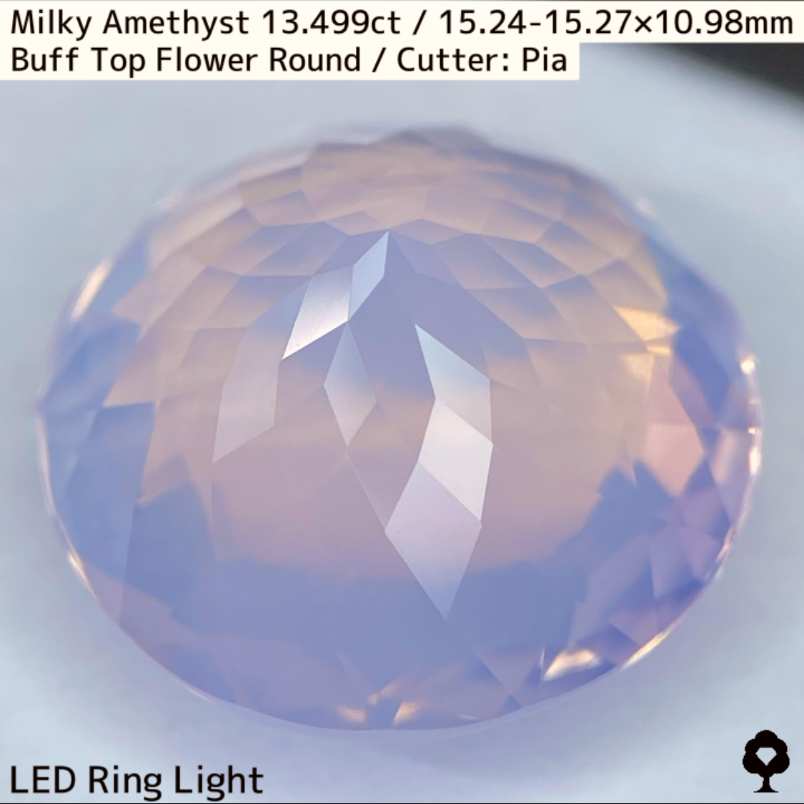 Milky Amethyst 13.499ct / Buff Top Flower 