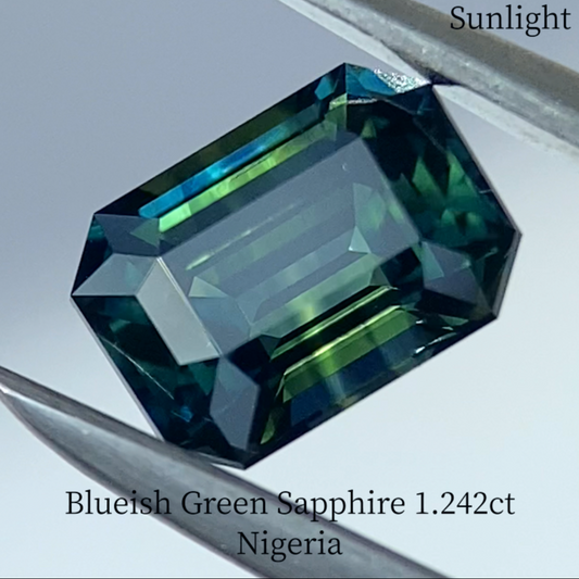 Bluish Green Sapphire 1.242ct / Nigeria