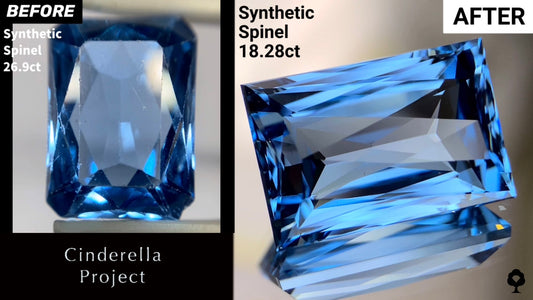 【Cinderella Project】Synthetic spinel  26.9ct→18.28ct
