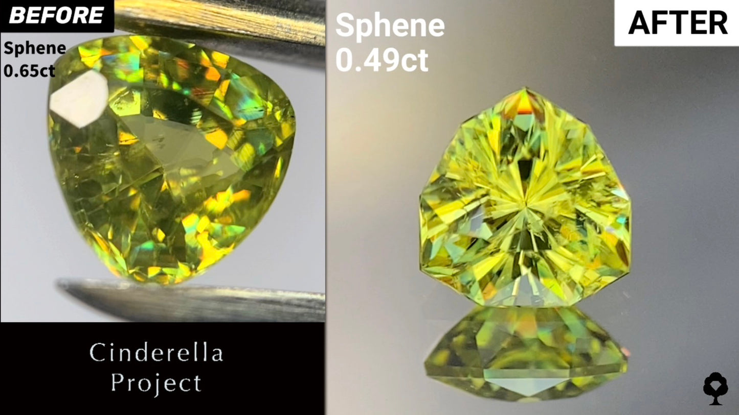 【Cinderella Project】Sphene 0.65ct→0.49ct