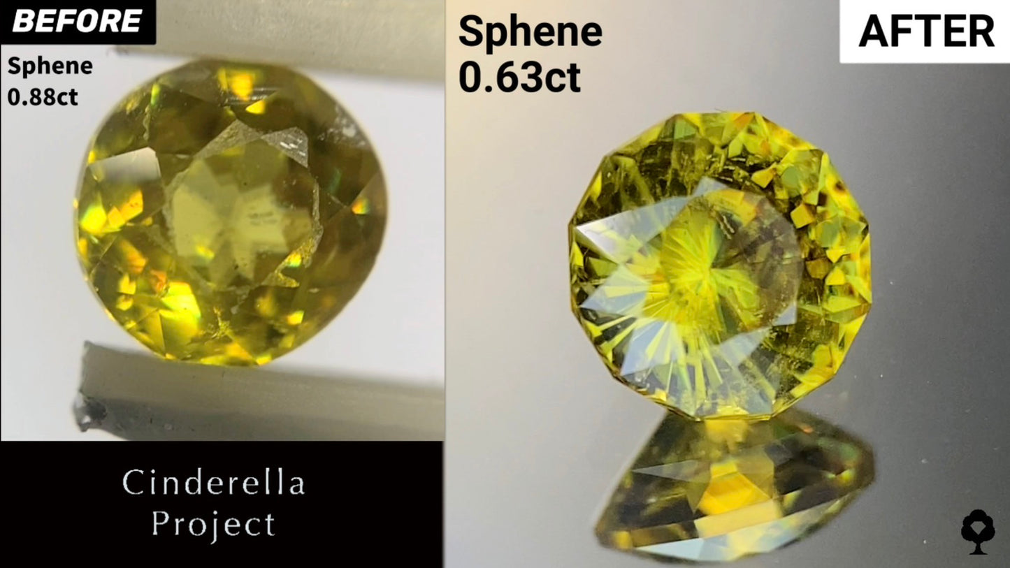 【Cinderella Project】Sphene 0.88ct→0.63ct