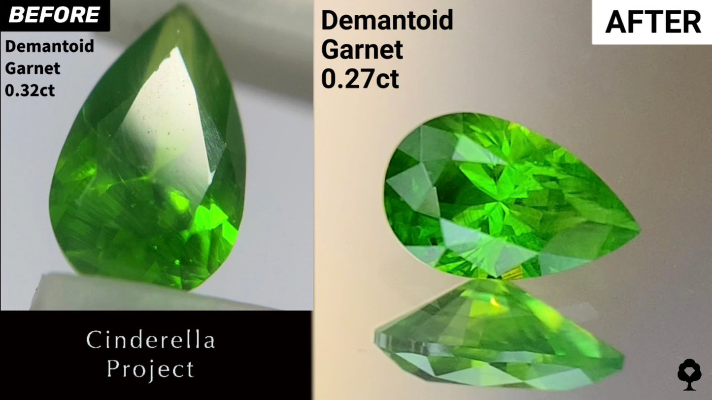 【Cinderella Project】Demantoid Garnet 0.32ct→0.27ct