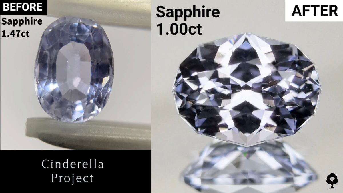 【Cinderella Project】Sapphire 1.47ct → 1.00ct