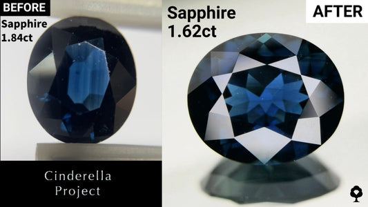 【Cinderella Project】Sapphire 1.84ct → 1.62ct