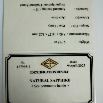 Dark Greenish Blue Sapphire 9.718ct / Thailand