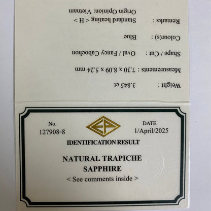 Trapiche Sapphire 3.845ct / Vietnam