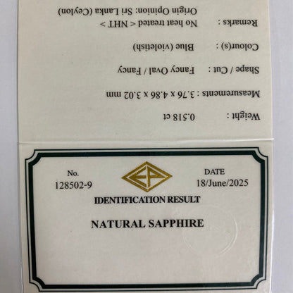 Un-Heat Sapphire 0.518ct / Sri Lanka