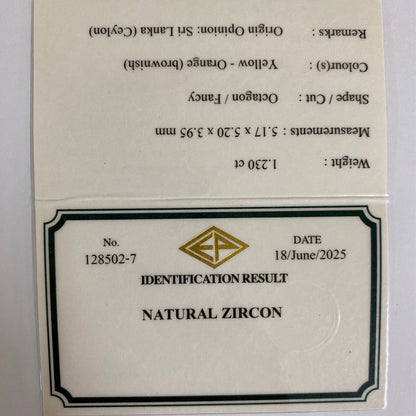 Zircon 1.230ct / Sri Lanka
