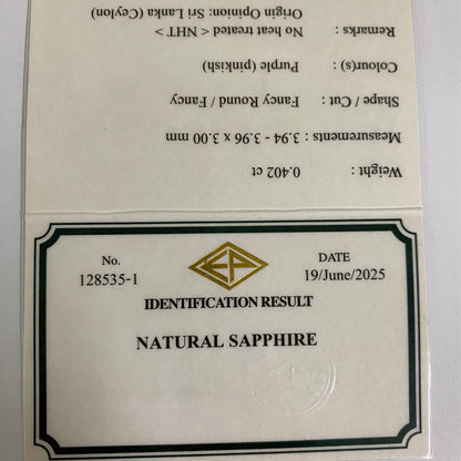 Un-Heat Sapphire 0.402ct / Sri Lanka