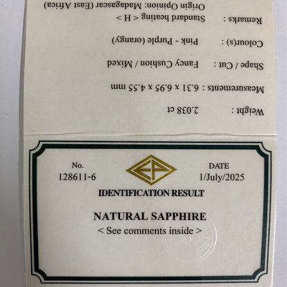 Pinkish Orange Sapphire 0.434ct / Madagascar