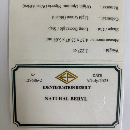 Green Beryl 3.227ct / Nigeria