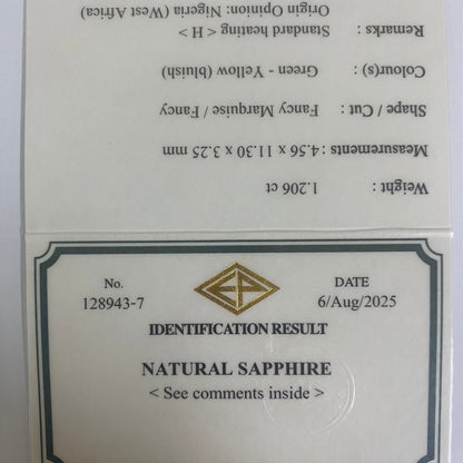 Parti-Color Sapphire 1.206ct / Nigeria