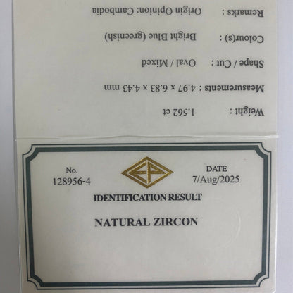 UV Tenebresent Zircon 1.562ct / Cambodia