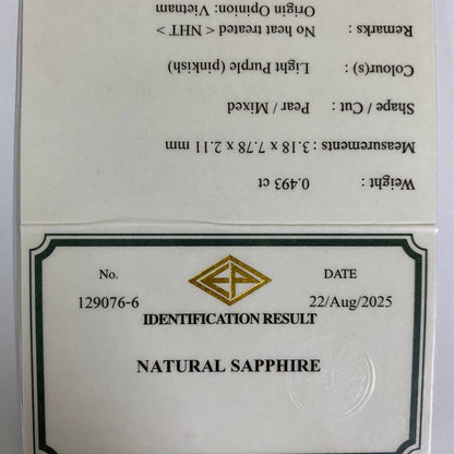 Unheated Sapphire 0.493 ct / Vietnam