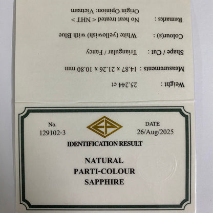 Un-Heat Parti-Color Sapphire 25.244ct / Vietnam