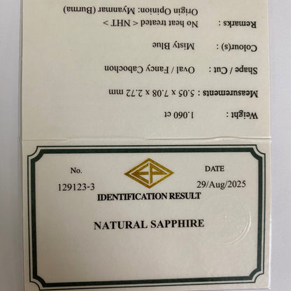 Un-Heat Sapphire 1.060ct / Burma