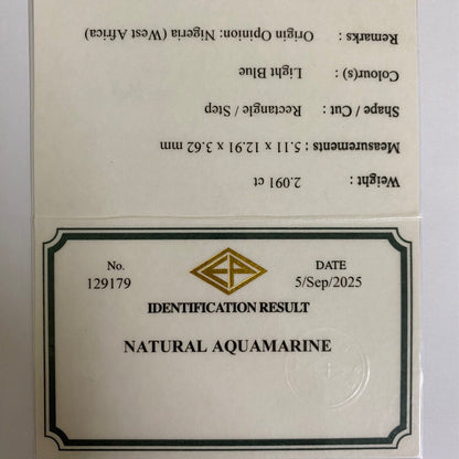 Aquamarine 2.091ct / Nigeria