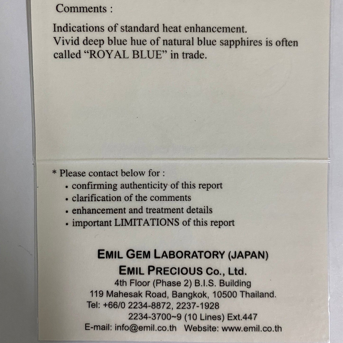 Royal Blue Sapphire 1.628ct / Burma