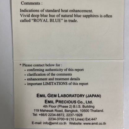Royal Blue Sapphire 1.628ct / Burma
