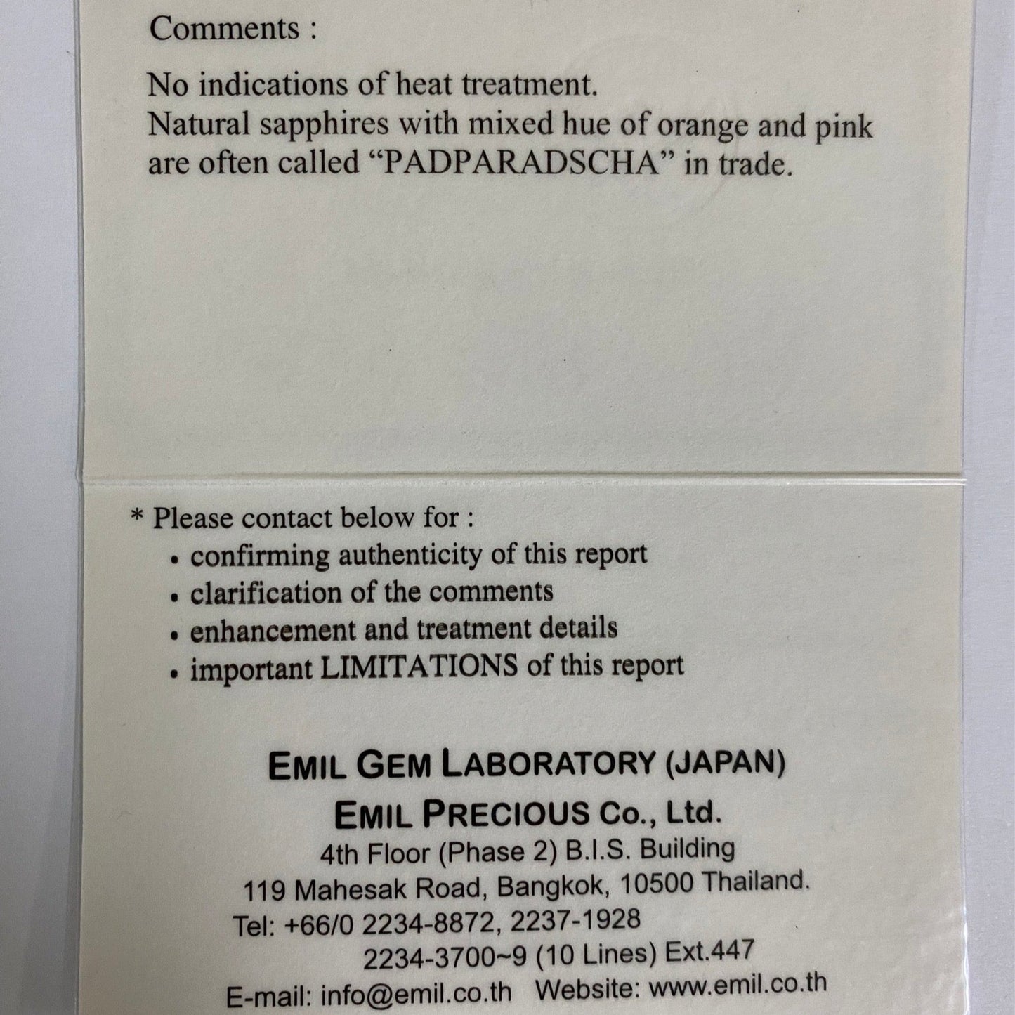 Un-Heat Padparadscha Sapphire 0.935ct / Sri Lanka