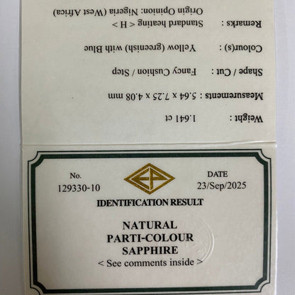 Parti-Color Sapphire 1.641ct / Nigeria