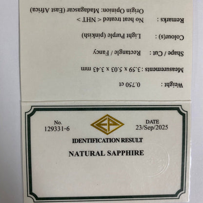 Un-Heat Sapphire 0.750ct / Madagascar