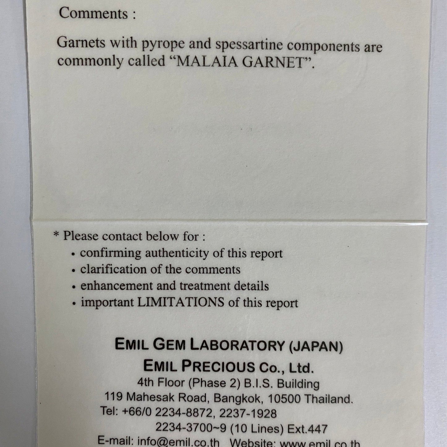 Malaya Garnet 0.495ct / Tanzania