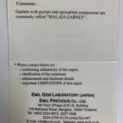 Malaya Garnet 0.495ct / Tanzania