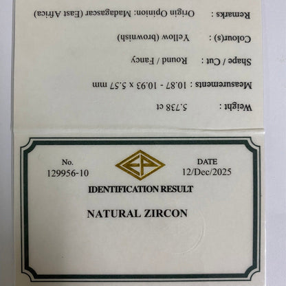 Zircon 5.738ct / Madagascar