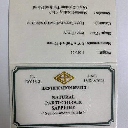 Parti-Color Sapphire 1.683ct / Thailand
