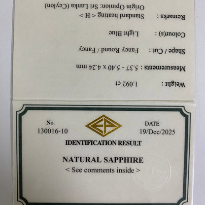 Sri Lanka Sapphire 1.092ct