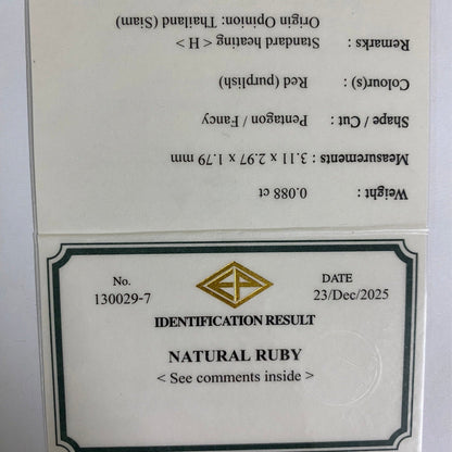Ruby 0.088ct / Thailand