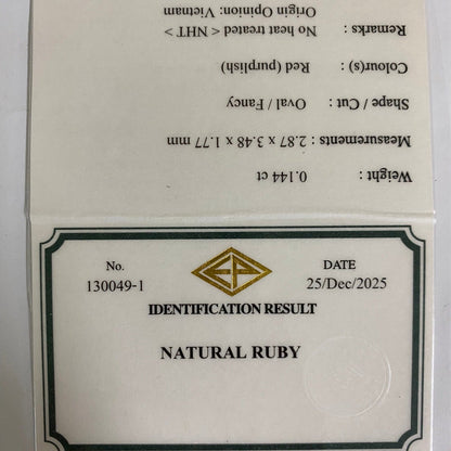 Un-Heat Ruby 0.144ct / Vietnam