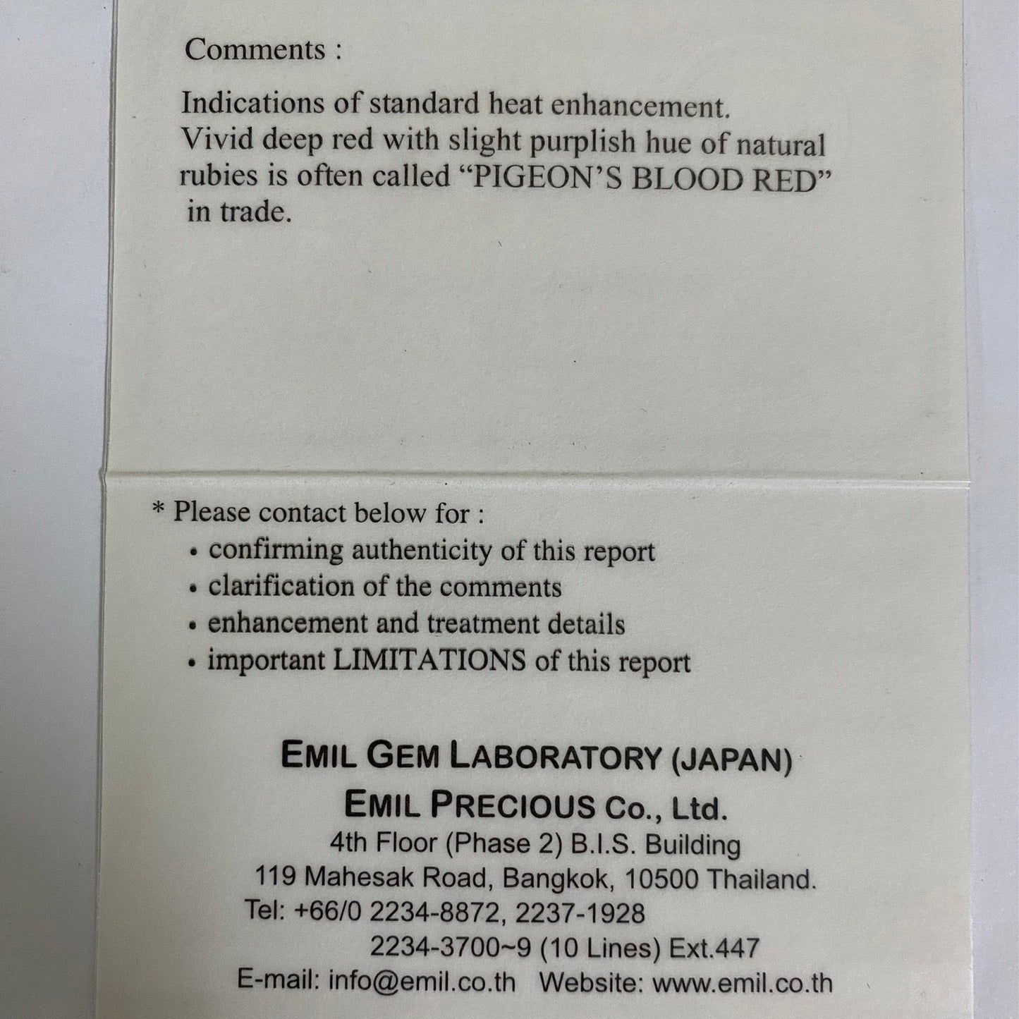 Pigeon Blood Ruby 0.096ct / Thailand