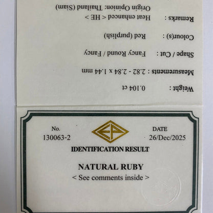 Ruby 0.104ct / Thailand