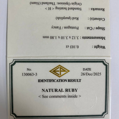 Ruby 0.103ct / Thailand