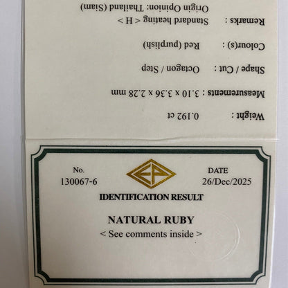 Ruby 0.192ct / Thailand