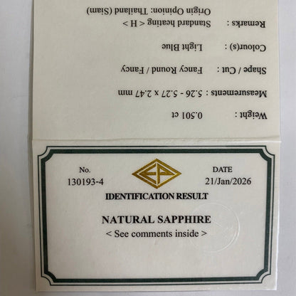 Kanchanaburi Sapphire 0.501ct / Thailand