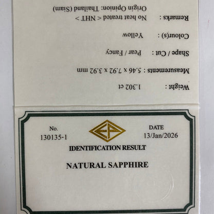 【lulu's Gem】Un-Heat Sapphire 1.302ct / Kanchanaburi