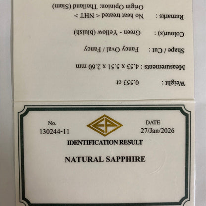 Unheated Sapphire 0.553ct / Kanchanaburi