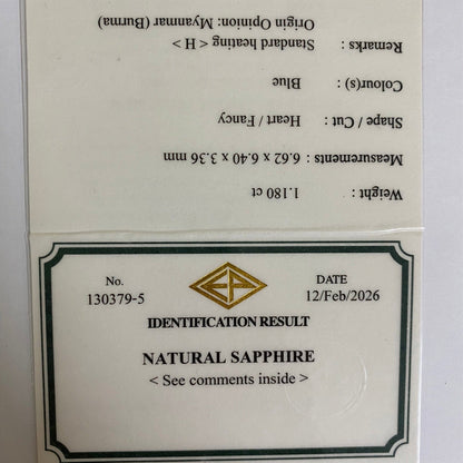 Burma Sapphire 1.180ct / Myanmar
